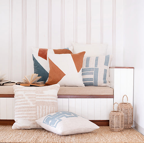 Hand-Woven Cotton Throw Pillow Cover