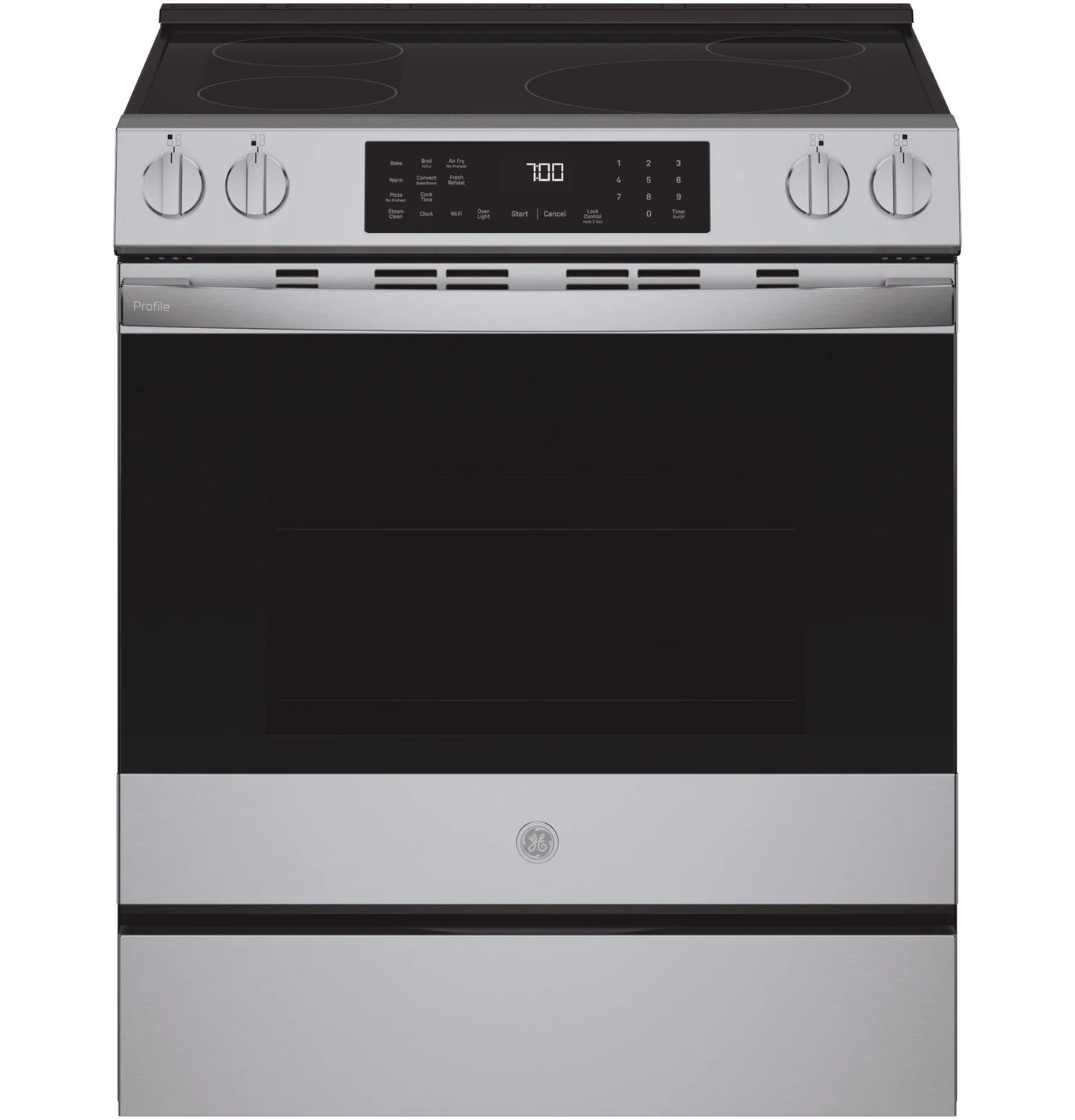 GE Profile™ ENERGY STAR® 30" Smart Slide-In Induction and Convection Range with No Preheat Air Fry and EasyWash™ Oven Tray