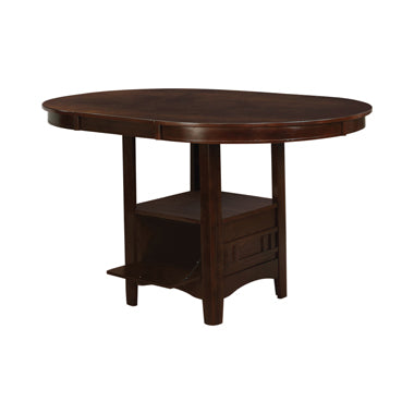 Lavon Oval Counter Height Table/Chairs Warm Brown