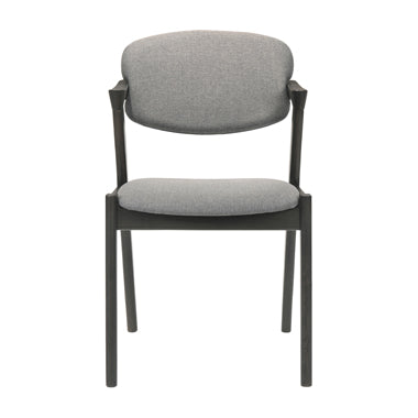Stevie Upholstered Side Chair With Demi Arm Brown Grey And Black