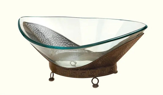 Copper Glass Traditional Kitchen Serving Bowl,