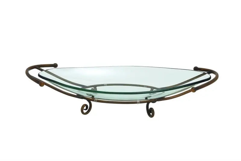 Brass Glass Modern Kitchen Serving Bowl