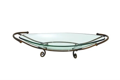 Brass Glass Modern Kitchen Serving Bowl