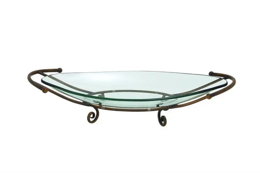 Brass Glass Modern Kitchen Serving Bowl