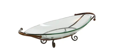 Brass Glass Modern Kitchen Serving Bowl
