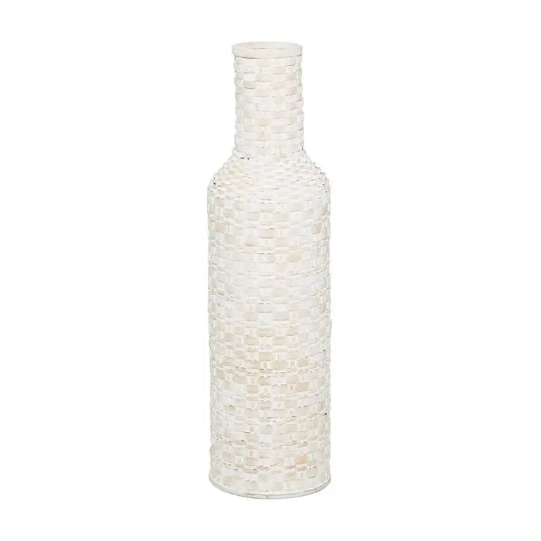 White Bamboo Bohemian Vase
