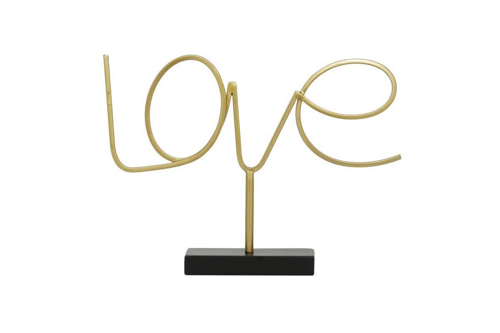GOLD METAL LOVE DECORATIVE SIGN