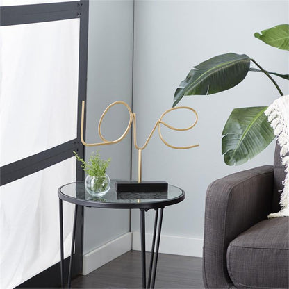 GOLD METAL LOVE DECORATIVE SIGN
