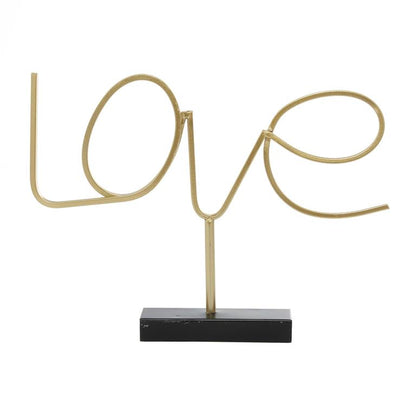 GOLD METAL LOVE DECORATIVE SIGN