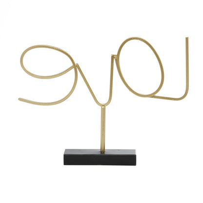 GOLD METAL LOVE DECORATIVE SIGN