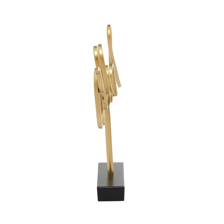 GOLD METAL HELLO DECORATIVE SIGN