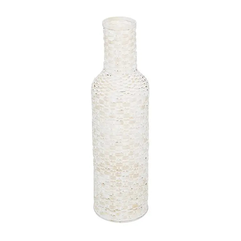 White Bamboo Bohemian Vase