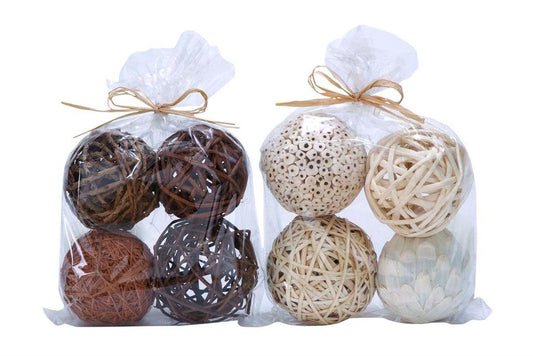 BROWN DRIED PLANT HANDMADE ORBS & VASE FILLER WITH VARYING DESIGNS