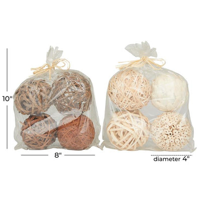 BROWN DRIED PLANT HANDMADE ORBS & VASE FILLER WITH VARYING DESIGNS