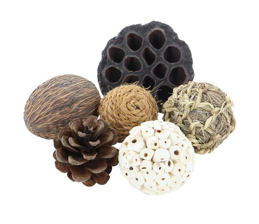BROWN DRIED PLANT HANDMADE ORBS & VASE FILLER WITH VARYING DESIGNS