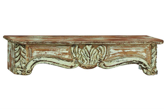 White Wood Vintage Wall Shelf