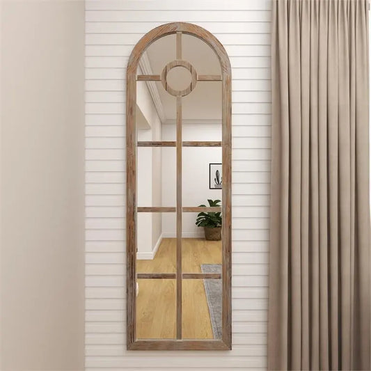 Brown Glass Coastal Wall Mirror
