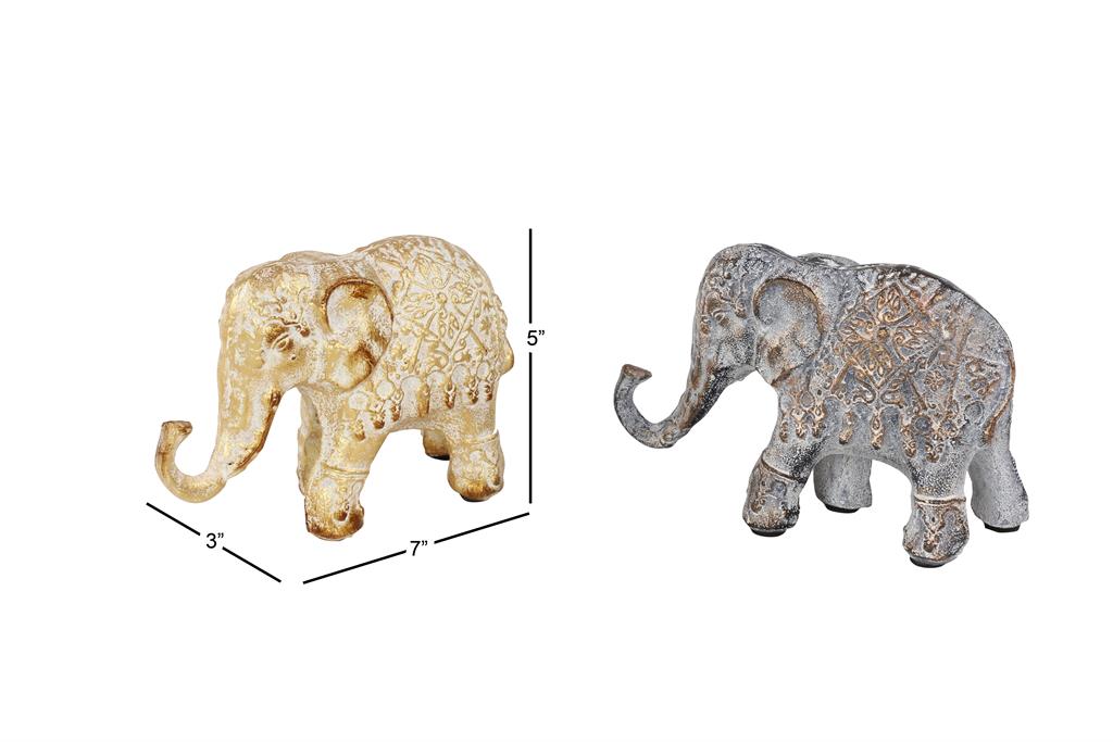METAL ELEPHANT SCULPTURE