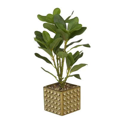 Gold Porcelain Glam Bay Laurel Artificial Plan