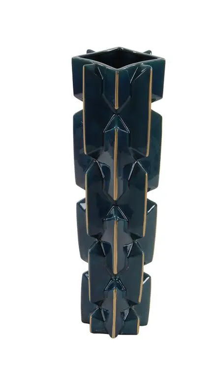 Teal Ceramic Modern Vase