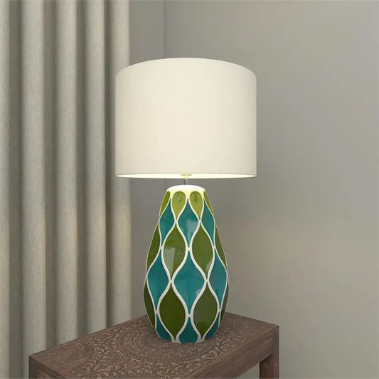 Green Ceramic Traditional Table Lamp