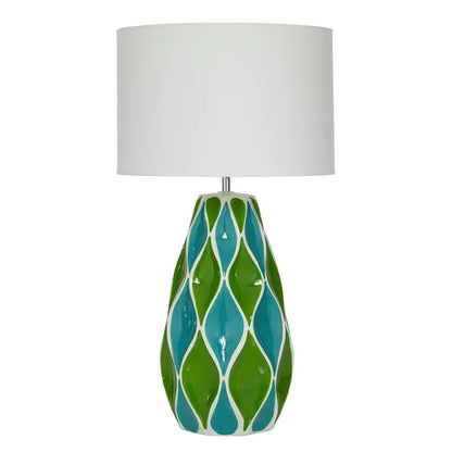 Green Ceramic Traditional Table Lamp