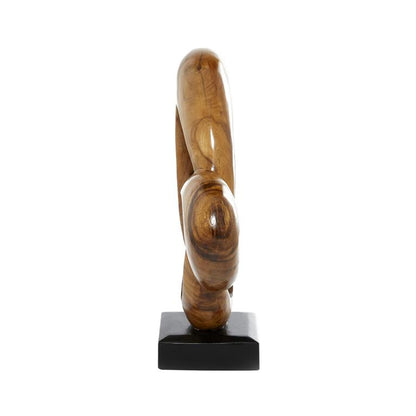 VENUS WILLIAM COLLECTION BROWN WOOD NATURAL ABSTRACT SCULPTURE