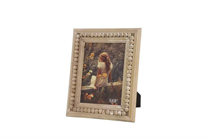 Light Brown Wood Bohemian Photo Frame