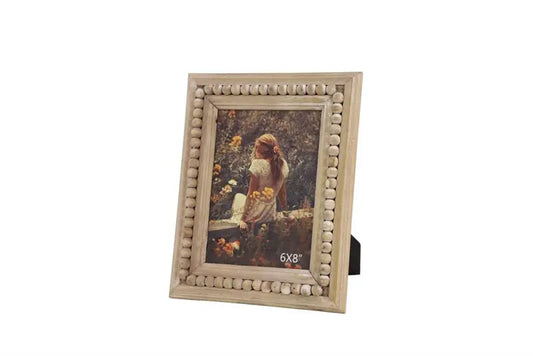 Light Brown Wood Bohemian Photo Frame
