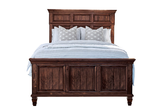 Avenue King Panel Bed Weathered Burnished Brown
