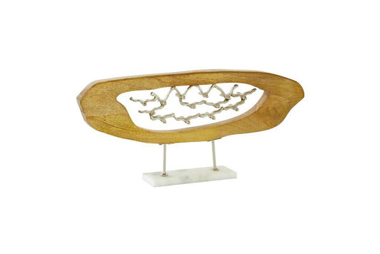 BROWN ALUMINUM SCULPTURE