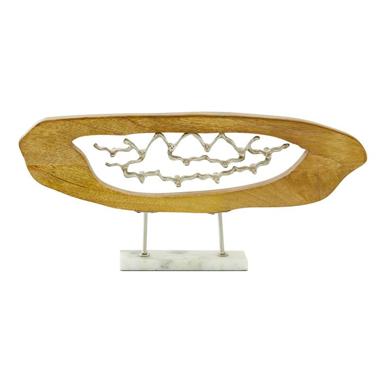 BROWN ALUMINUM SCULPTURE