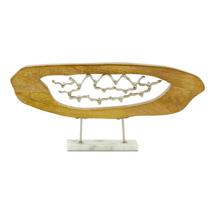 BROWN ALUMINUM SCULPTURE