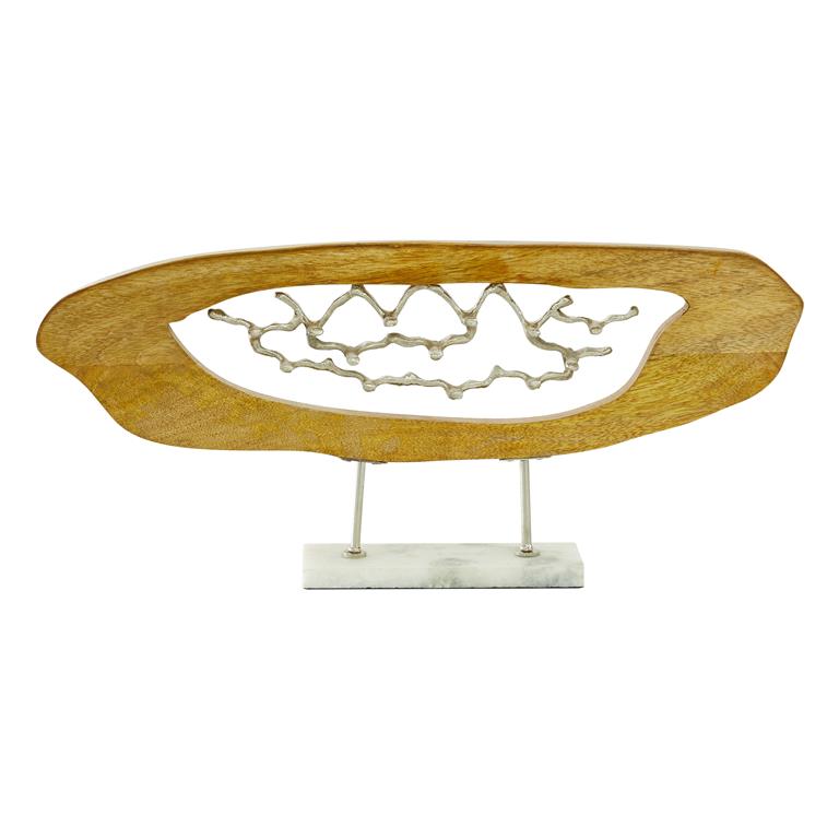 BROWN ALUMINUM SCULPTURE