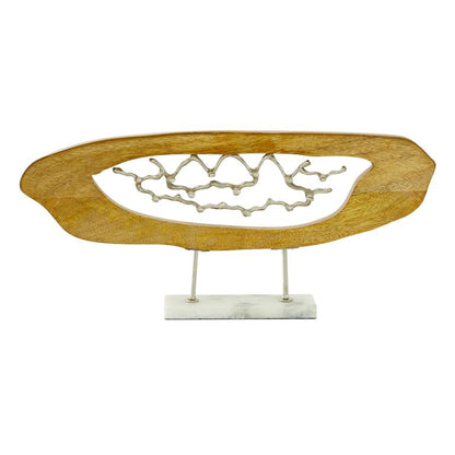 BROWN ALUMINUM SCULPTURE