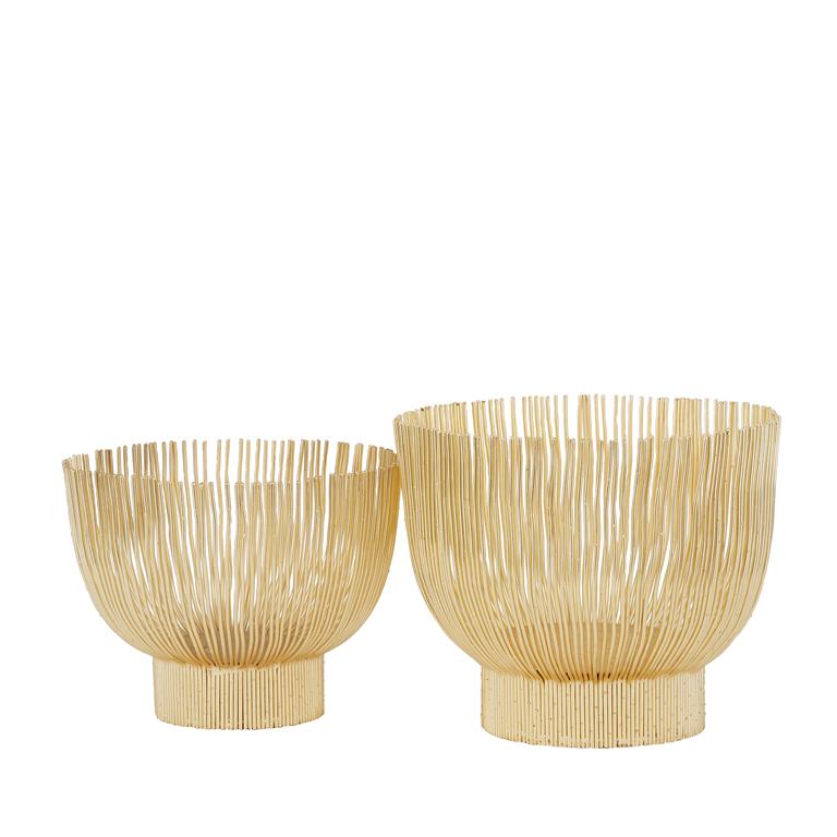 GOLD METAL DECORATIVE BOWL