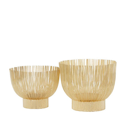 GOLD METAL DECORATIVE BOWL