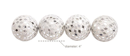 WHITE GLASS HANDMADE MOSAIC ORBS & VASE FILLER,