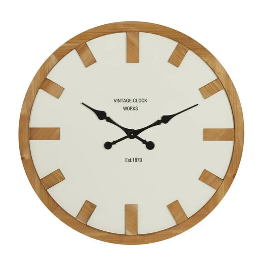 White Glass Contemporary Wall Clock