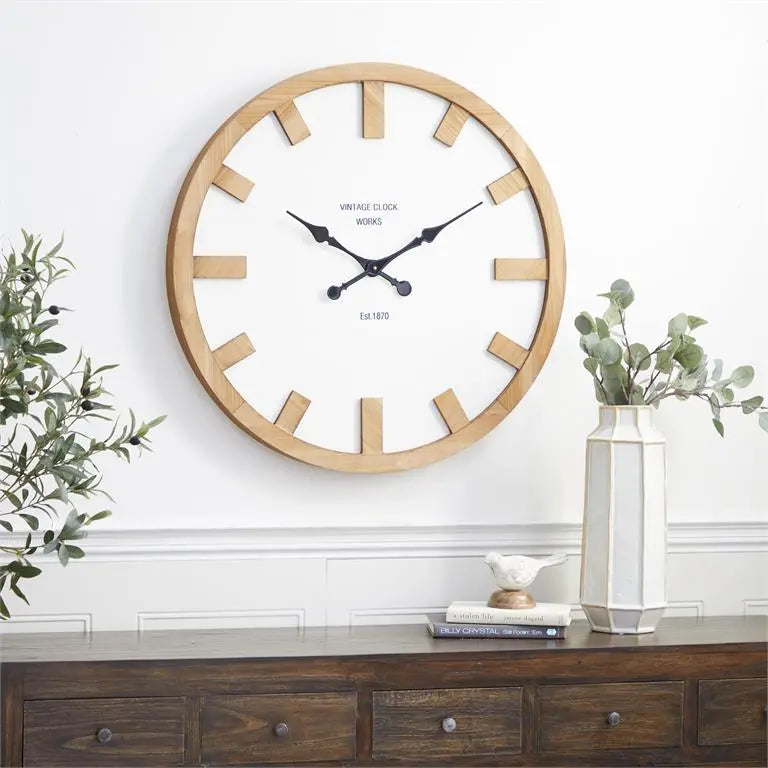 White Glass Contemporary Wall Clock