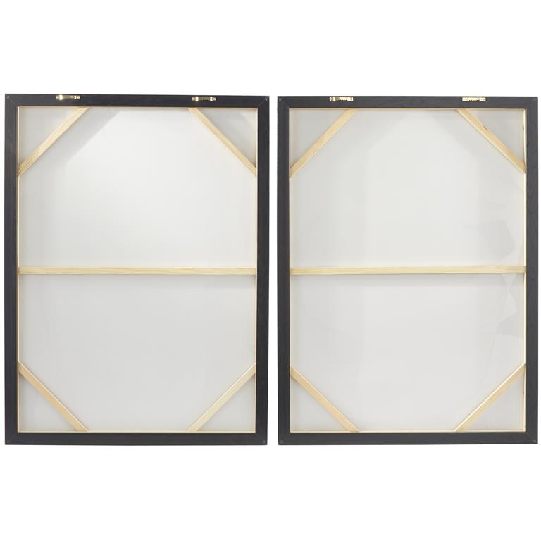 1 PIECE WHITE CANVAS ABSTRACT FRAMED WALL ART WITH BLACK FRAME