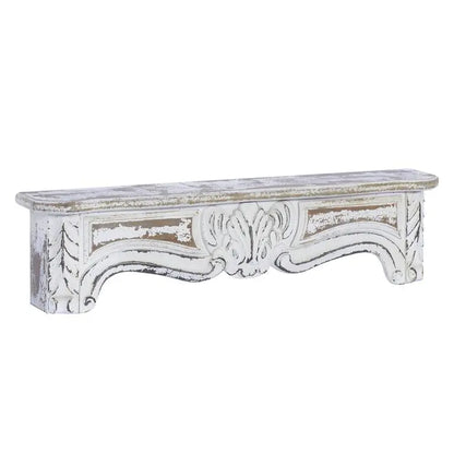 White Wood Vintage Wall Shelf