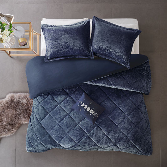 Intelligent Design Felicia Velvet Duvet Cover Set (KING /KING CAL)