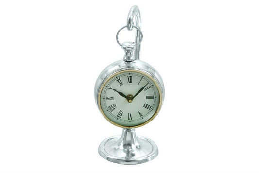 SILVER ALUMINUM PENDULUM CLOCK