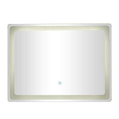 SILVER GLASS LED MIRROR