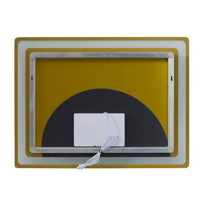 SILVER GLASS LED MIRROR
