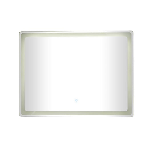 SILVER GLASS LED MIRROR,