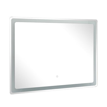 SILVER GLASS LED MIRROR,
