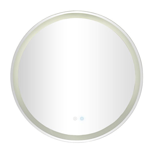 30” SILVER GLASS ANTI FOG MIRROR WITH LED LIGHT