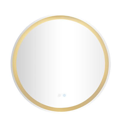 30” SILVER GLASS ANTI FOG MIRROR WITH LED LIGHT